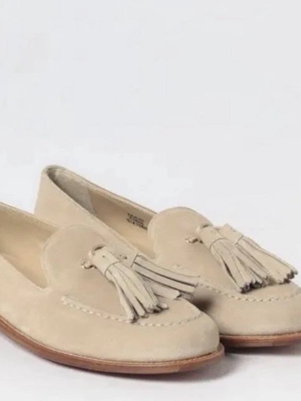 Church's Cream Suede Tassel Loafers